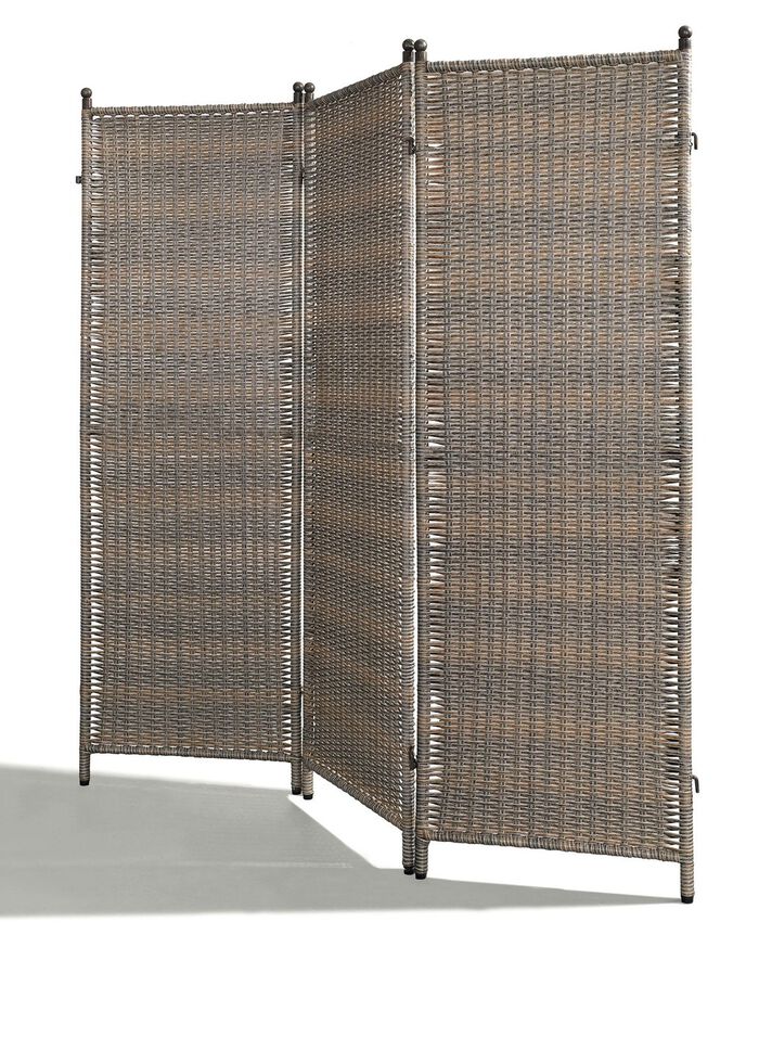 Witterungsbest&auml;ndiger Paravent mit stabilem Stahlgestell 