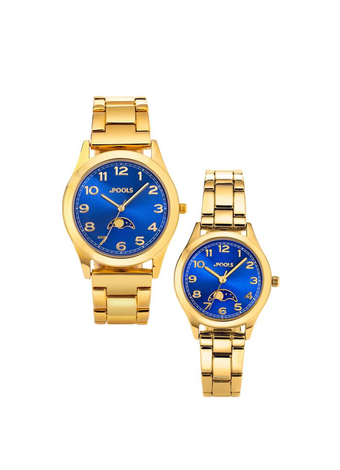 Quartz-Partneruhr von Pools mit Mondphasen 