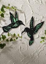 Wanddeko "Kolibri" 2er-Set nachtleuchtend  