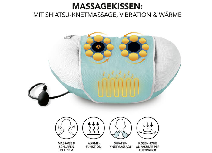 Shiatsu-Massagekissen mit Vibration und Wärme 