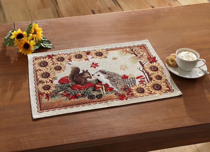 Tisch- und Raumdekoration aus Gobelin CREME