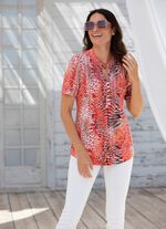 Shirt-Tunika mit Stehkragen 