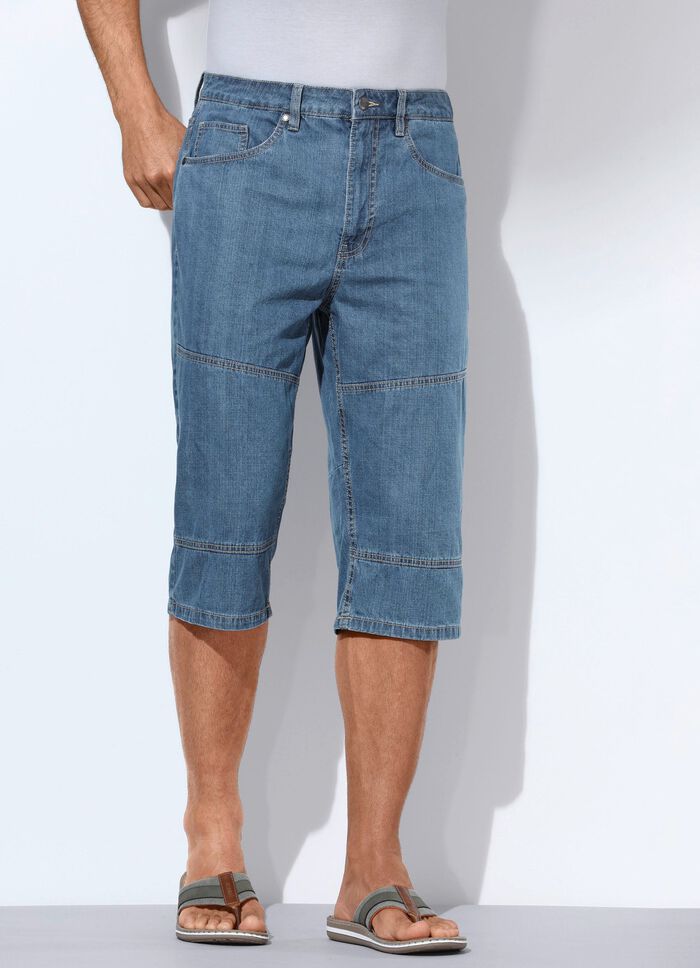 Luftige Long-Bermudas in 2 Farben JEANSBLAU