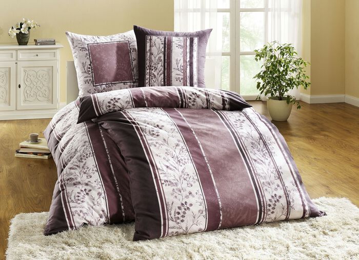 Feinbiber Bettw&auml;sche-Garnitur mit praktischem Rei&szlig;verschluss ALTROS&Eacute;