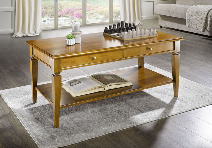 Couchtisch, teilmassiv 