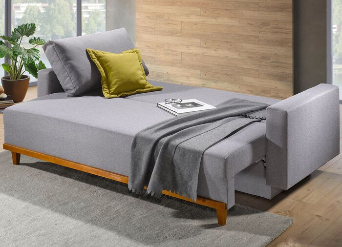 Schlafsofa mit komfortabler Bonnellfederung GRAU