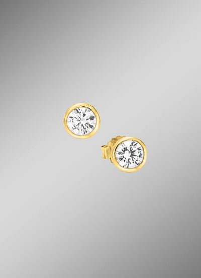 Eleganz im Kleinen: Ohrstecker mit synth. Zirkonia 