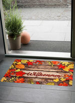 Fußmatte Herbstblätter mit rutschhemmender Rückseite BUNT
