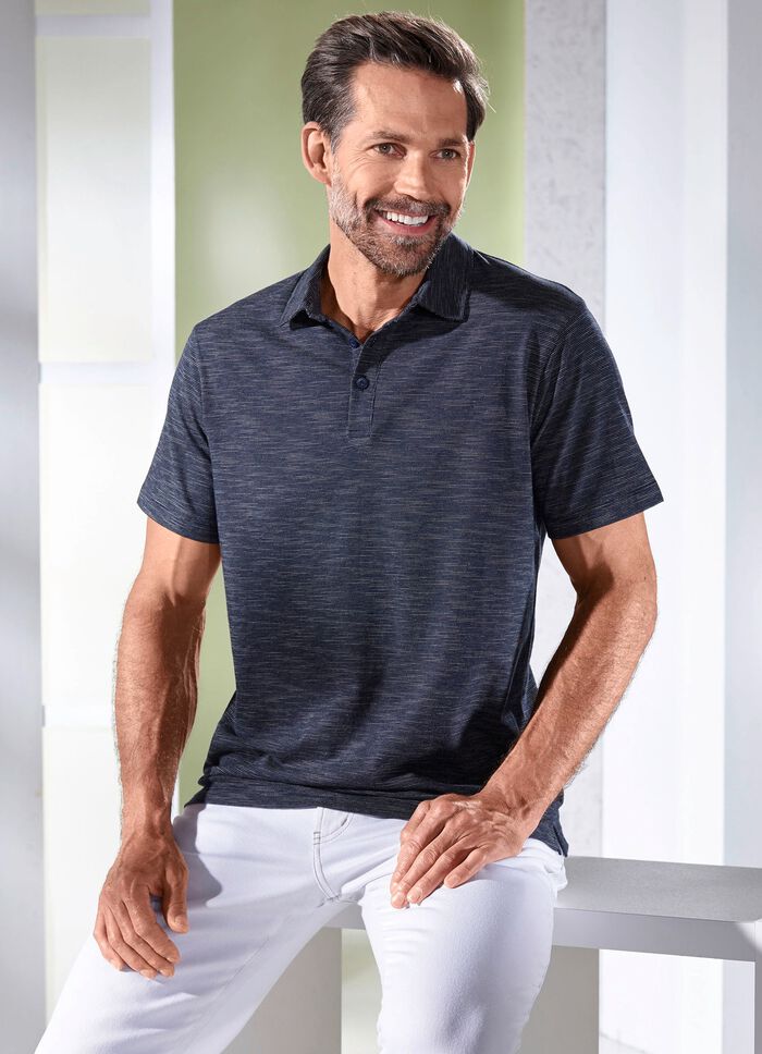 Poloshirt mit Seitenschlitzen 