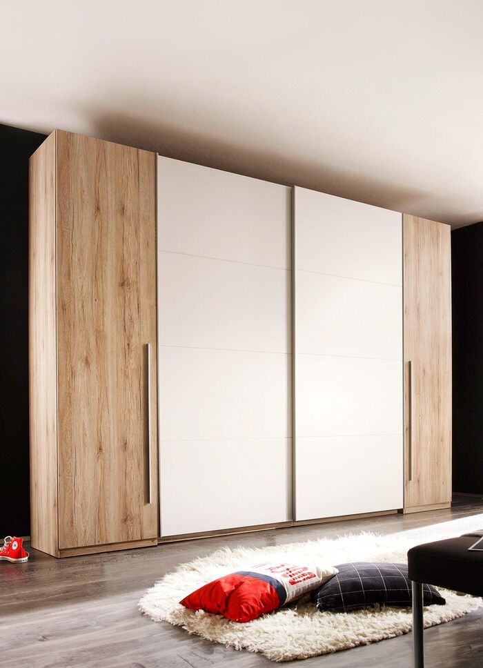 Moderner Schwebet&uuml;ren-Schrank SAN REMO-WEISS