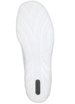 Remonte Schnür-Bootie aus bedrucktem und metallisch schimmerndem Synthetikmaterial WEISS-PUDERROSÉ