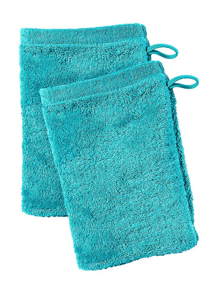 Walkfrottier-Serie aus reiner Baumwolle TÜRKIS