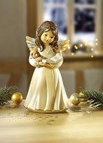 Engel mit Buch aus dem Hause Goebel CHAMPAGNER