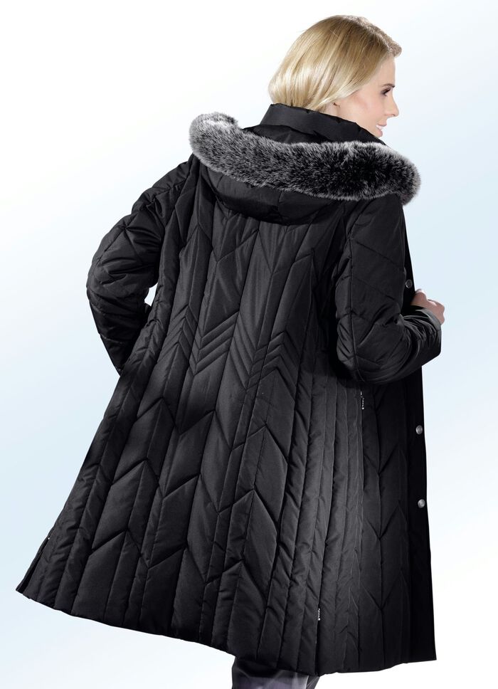 Kurzmantel mit abnehmbarer Kapuze 