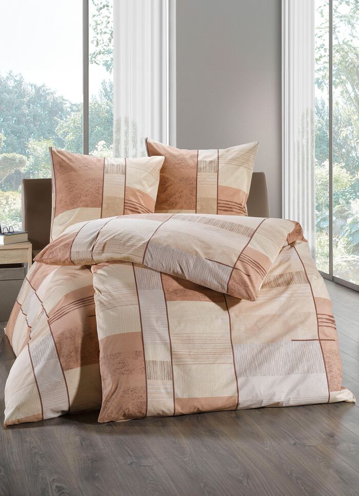 Bettw&auml;sche-Garnitur mit Rei&szlig;verschluss NATUR