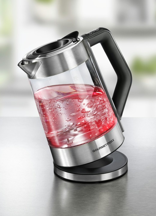 Glas-Wasserkocher mit einstellbarer Temperatur Glas-Wasserkocher mit einstellbarer Temperatur